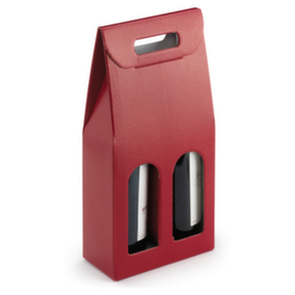 Flesverpakking met lederprint Hagedis voor 2 flessen