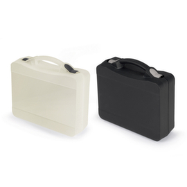 Kunststof presentatiekoffer groot volume naturel/zwart 34,1 x 25,2 x 10 cm