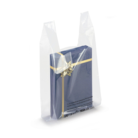 Plastic draagtas 80% gerecycled transparant 30 x 50 x 14 cm