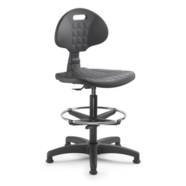 Hoge werkstoel met nylon voet