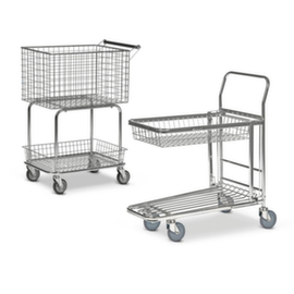 Winkelwagen met 2 draadmanden
