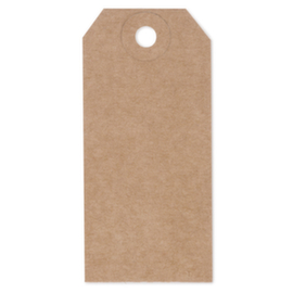 Kraftpapieren hanglabels zonder metaaldraad 80x38 mm