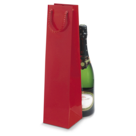Rode lakpapieren draagtas voor flessen
