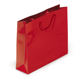 Rood lakpapieren draagtas 19x10x27cm