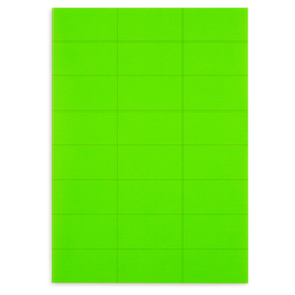 Zelfklevende etiketten in fluokleuren 70x37 mm groen