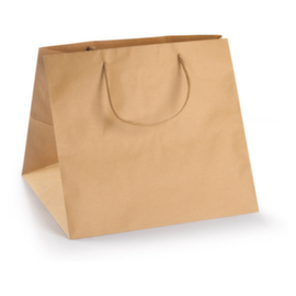 Extra grote kraftpapieren draagtas met gevlochten oren 35x32x32
