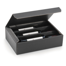 Bruine flesverpakking voor 3 flessen