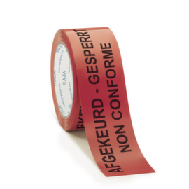 PVC-tape voor kwaliteitscontroles Raja rood