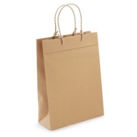 Kraftpapieren draagtas met gevlochten oren Elegance 26x10x35 cm