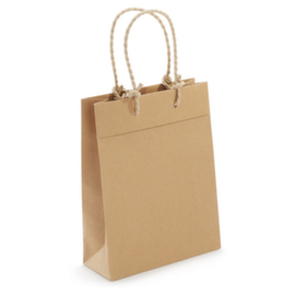 Kraftpapieren draagtas met gevlochten oren Elegance 20x8x26 cm