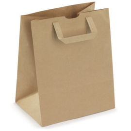 Draagtas van kraftpapier met externe platte oren  26 x 20 x 32 cm