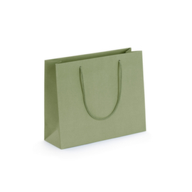 Draagtas van mat kraftpapier kaki 30 x 25 x 10 cm
