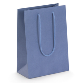 Draagtas van mat kraftpapier marineblauw 19 x 27 x 10 cm