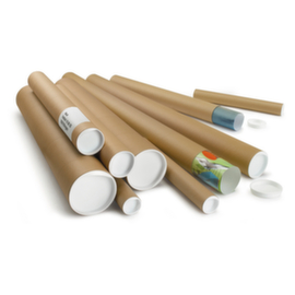 Bruine verzendkoker Raja 40 mm lengte 640 mm