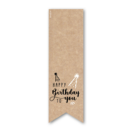 Sluitsticker - Happy birthday to you