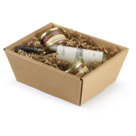 Geschenkmandje hévéa bruin  25,5x20x10 cm