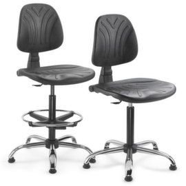 werkplaatsstoel met in hoogte verstelbare zitting