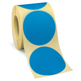 Blauwe verwijderbare signaaletiketten diameter 70mm