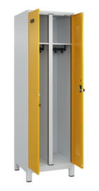 C+P Zwart-wit locker Evolo PLUS met dubbele vakken en voeten