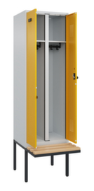 C+P Zwart-wit locker Evolo PLUS met bank