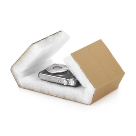 Doos van 1-laags karton met noppenschuim